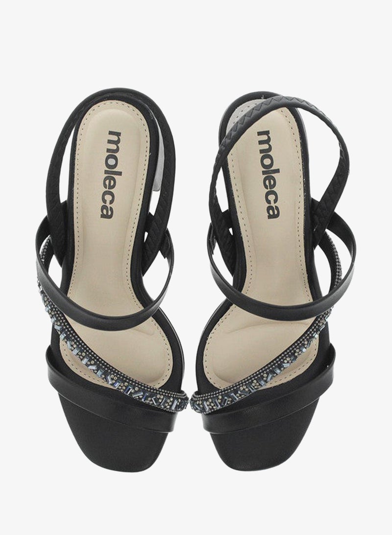 MOLECA Mid Heels Sandals for Women – Sling Back Heel Sandals for Girls with Ankle Strap - Image 5