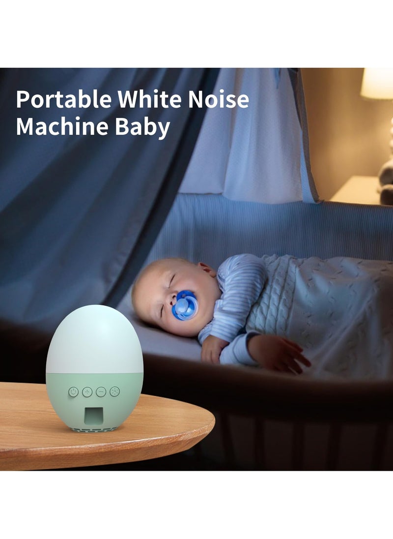 Wireless Baby White Noise Machine with 5 Color Night Light, Portable Sound Machine, 13 Soothing Sounds and Music, Adjustable Volume, Memory Function, Ideal for Kids, Home, Travel