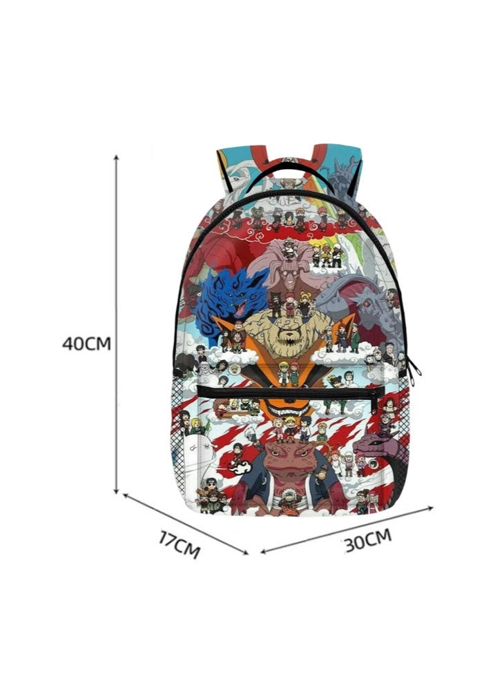 ناروتو بسيطة سستة على ظهره المدرسية للمراهقين وطلاب المدارس الابتدائية الرجال والنساء الترفيه الرياضة على ظهره - Image 2