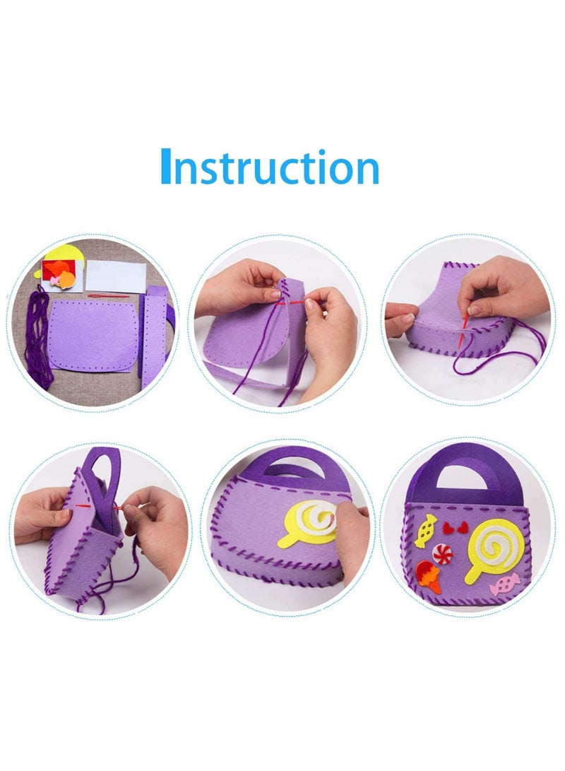 Mr. Penda 6 Pack Children Sewing Kit, Childrens Sewing Kits for Beginners, Kids Beginners Felt Craft Kit, Fabric DIY Crafts Handbag (6 Patterns)  - Image 5