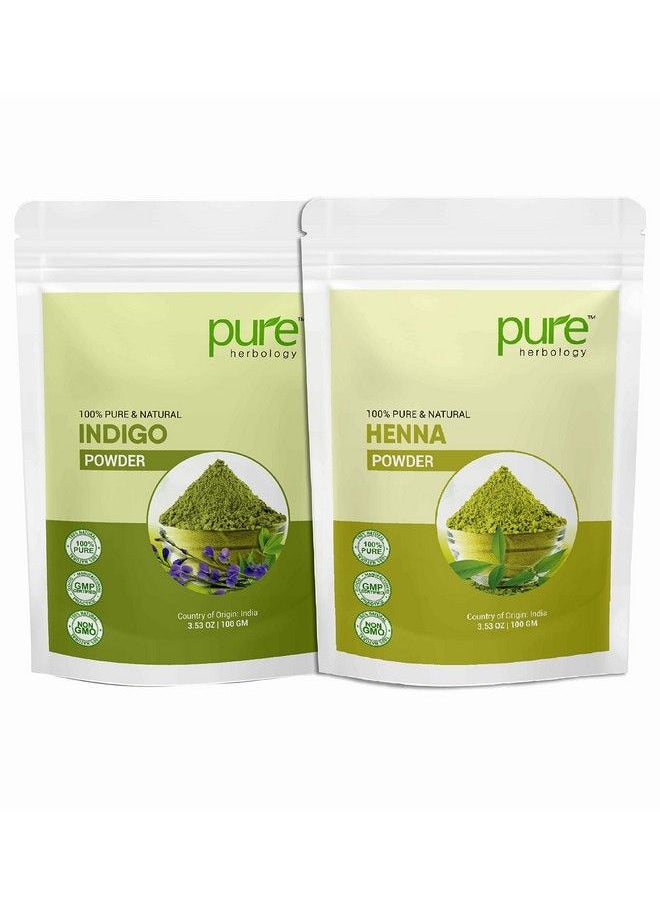 Pure Herbology - مسحوق الحناء الهندي الطبيعي الخالص لنمو الشعر (كل 100 جرام) - Image 1