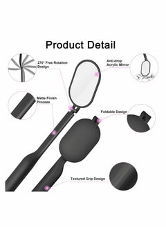 Y&D 2Pack Large Lash Mirror Eyelash Looking Glass 270° Free Rotation Lightweight Folding Makeup Adjustable Comestic Inspection for Extension Supplies  - Image 5