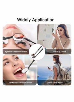 Y&D 2Pack Large Lash Mirror Eyelash Looking Glass 270° Free Rotation Lightweight Folding Makeup Adjustable Comestic Inspection for Extension Supplies  - Image 2