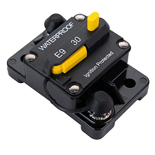 ANJOSHI 30Amp Circuit Breaker 30-300A with Manual Reset Trolling Motor Auto Car Marine Bike Stereo Audio Terminal Fuse Inverter for System Current Overload Protection 12V-48V DC Waterproof - Image 1