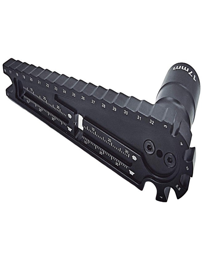 HOPLEX 4 in 1 Multi-Tool - Ride Height Gauge 16-32mm Chassis Height Adjustment Ruler for On-Road Vehicles/RC Car Turnbuckle Wrench/Screw Length Measurement/RC 17mm Hub Wrench for RC Model Repair - Image 1