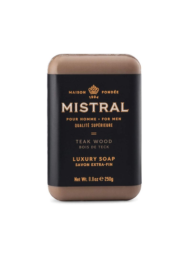 mistral - Mistral Bar Soap Organic Teak Wood Large Bar - Image 1