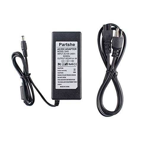 PARTSHE 24V 4A AC Adapter Power Supply for Zebra ZP550 ZP450 GX420d GK420d GK420t GX420t GX430T GT810 HC100 Label Printer - Image 1