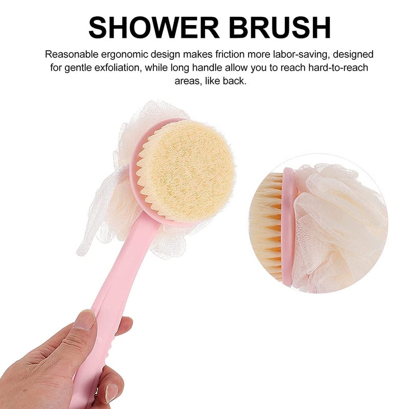 Ecogen 2 in 1 Back Body Bath Brush with Bristles and Loofah Back Scrubber with Curved Long Handled for Skin Exfoliating Bath, Massage Bristles Suitable for Wet or Dry, Men and Women - Image 4