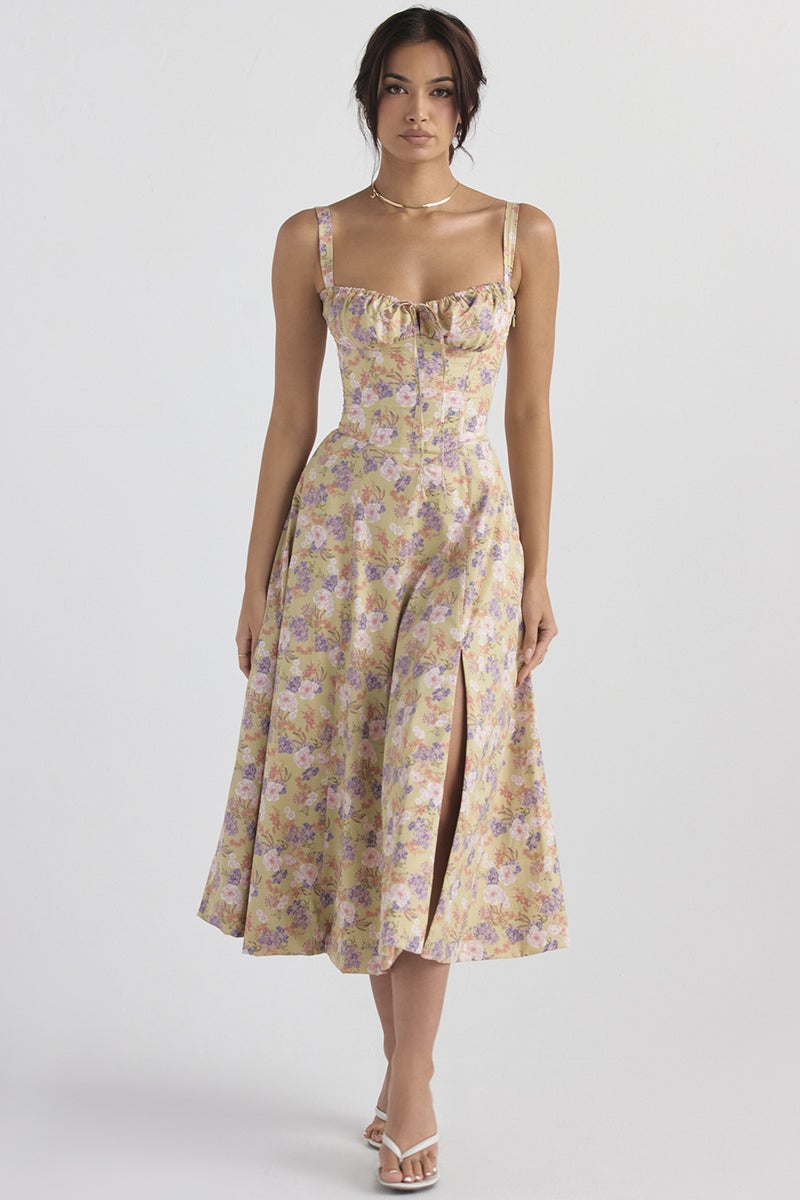Pastoral Style French Style Fresh Style Slip Dress For Four Seasons Fashion Women'S Printed Waist Sleeveless Dress For Mori Women - Image 1