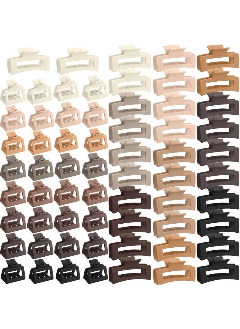 Cindeer - Cindeer 64 Pcs Medium Matte Hair Accessories Set for Women and Girls  Rectangle Claw Clips Thin Clamps for Thick Hair 335 Inch and 2 Inch - Image 1