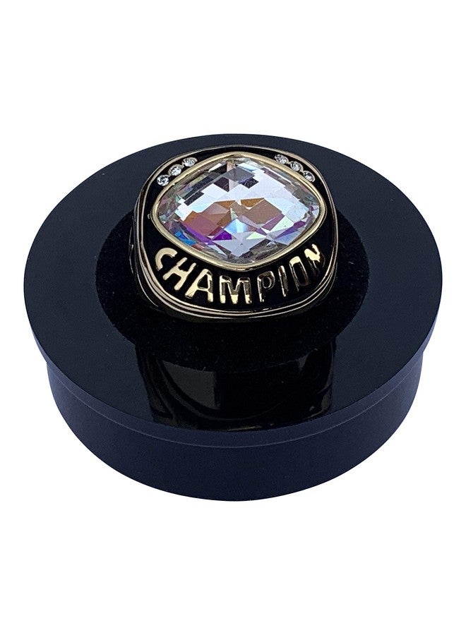 Express Medals Champion Clear White MVP All Star Trophy Ring in Sizes 6 to 15 with Award Display Stand Case and Neck Display Ball Style Chain 9 - Image 4