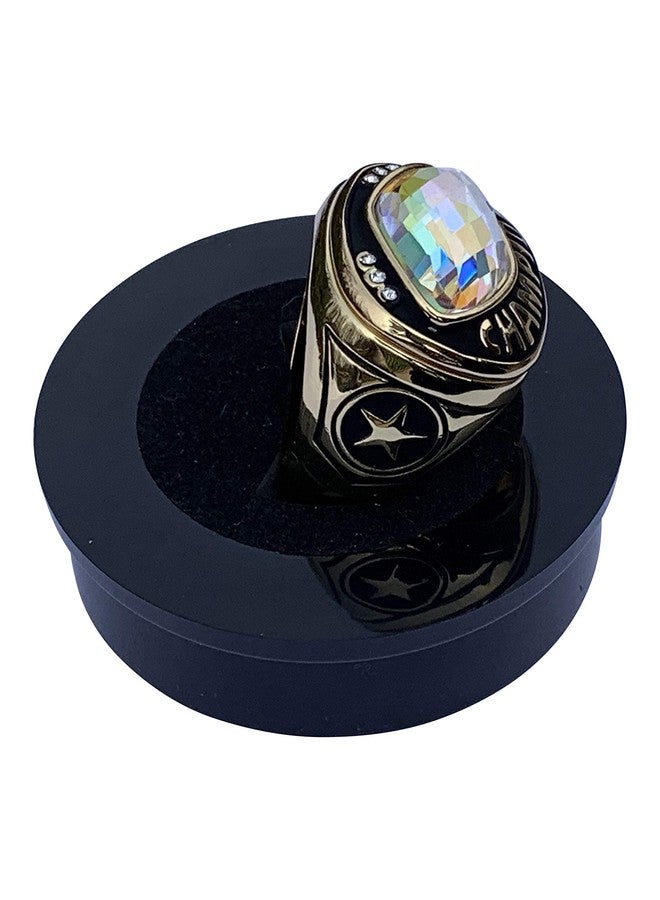 Express Medals Champion Clear White MVP All Star Trophy Ring in Sizes 6 to 15 with Award Display Stand Case and Neck Display Ball Style Chain 9 - Image 5