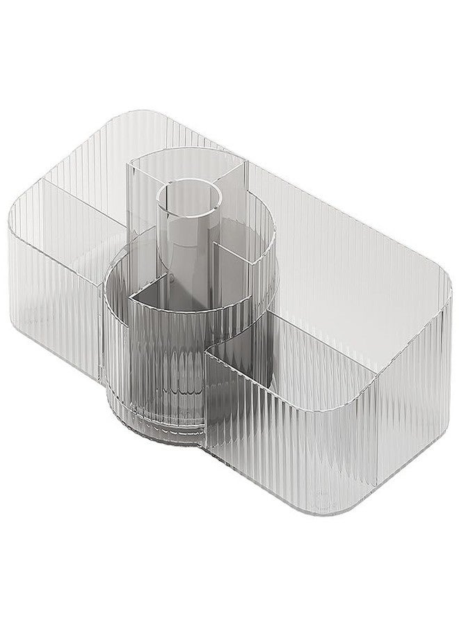Furret Cosmetic storage box desktop acrylic transparent large-capacity box compartment lipstick dormitory makeup brush rack - Image 1