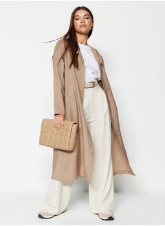 Hooded Snap Closure Woven Cap & Abaya TCTSS21KF0002