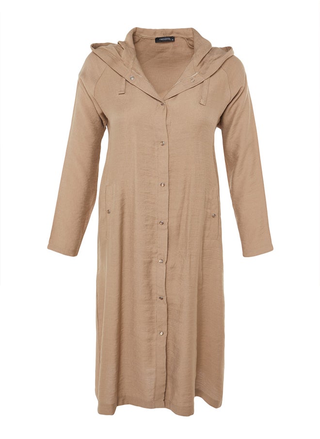 trendyol - Hooded Snap Closure Woven Cap & Abaya TCTSS21KF0002 - Image 1