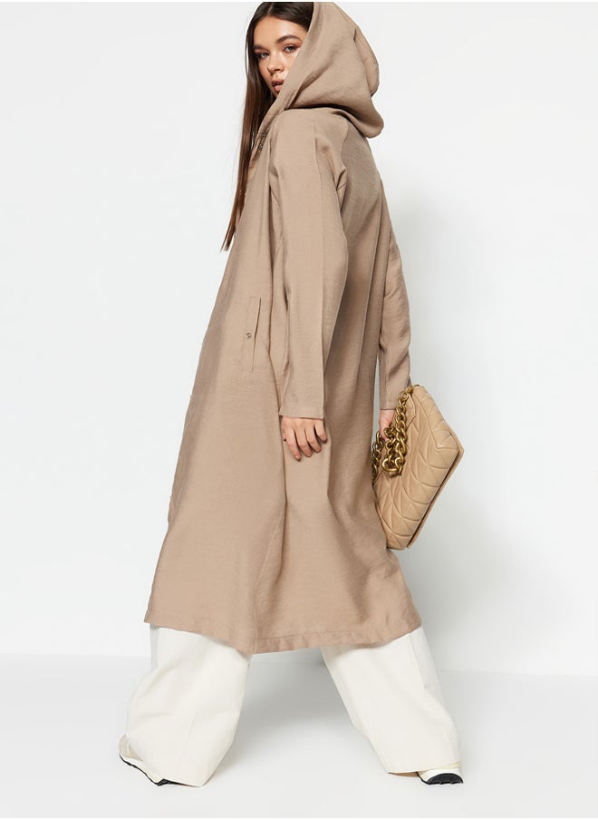 trendyol - Hooded Snap Closure Woven Cap & Abaya TCTSS21KF0002 - Image 1