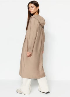 trendyol Hooded Snap Closure Woven Cap & Abaya TCTSS21KF0002  - Image 5