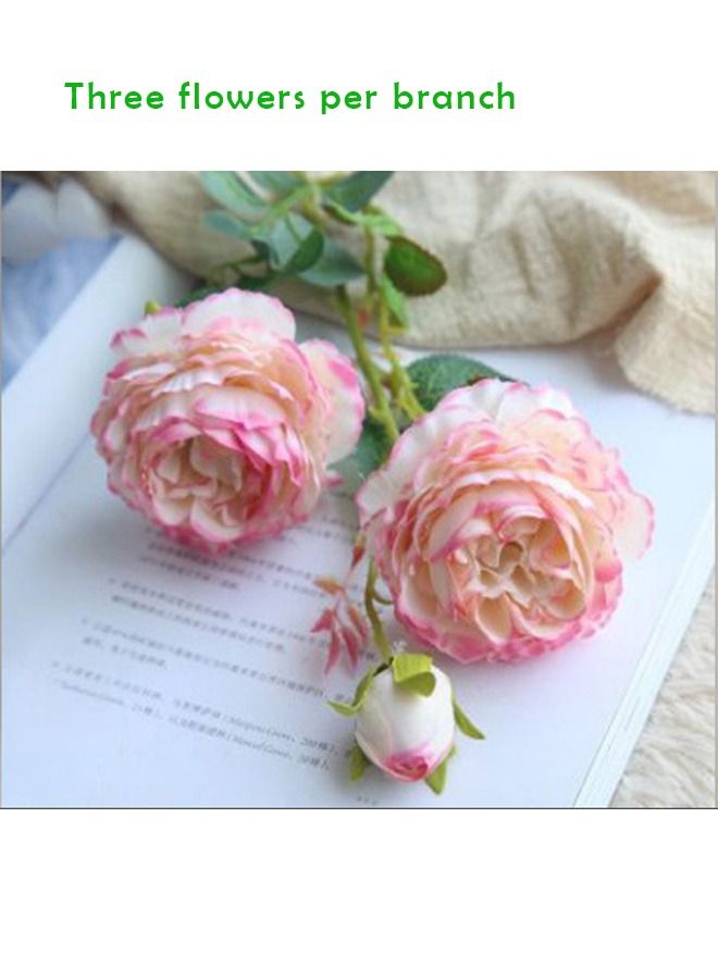 XiuWoo For wedding, family, party, store decoration, 10 artificial flowers, peony pink  - Image 4