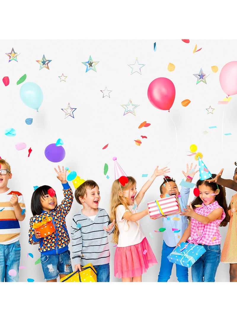 SYOSI Party Supplies Kit, 37 Pieces Iridescent Holographic Hanging Bling Twinkle Star Galaxy, Garland Circle Dot Swirl Streamer Glitter Decorations for Wedding Disco Party Decorations - Image 4