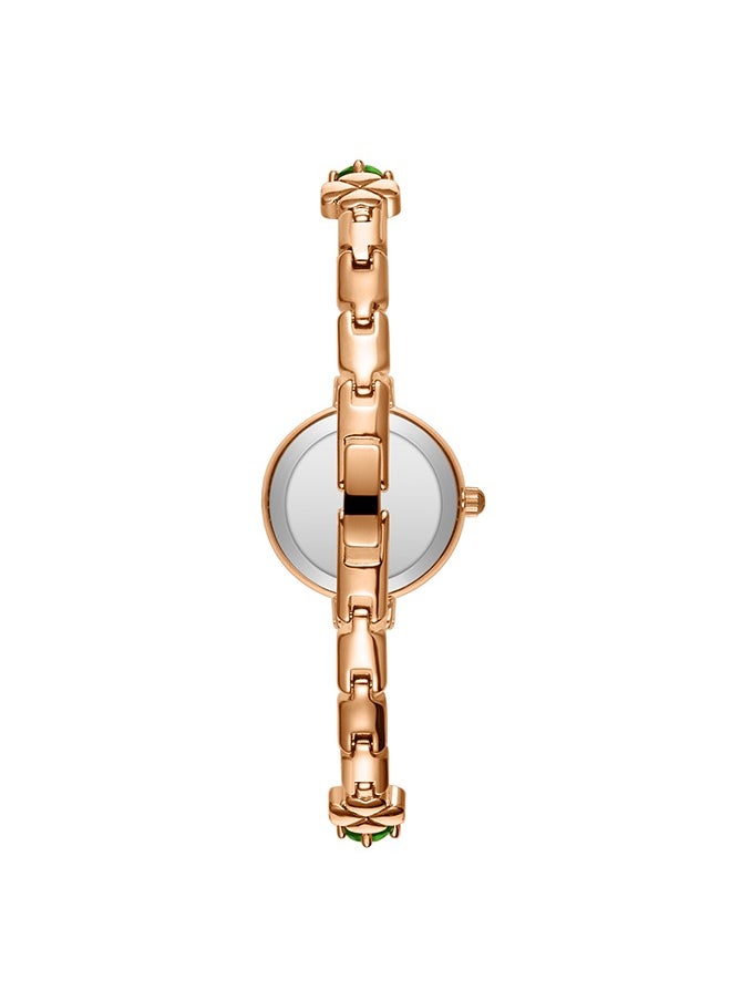 KENNETH SCOTT Kenneth Scott K23541-KBGG Women Analog Display Watch & Brass Strap Green  - Image 3