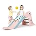 Nyeekoy 3 in 1 Toddler Slide Kids Slide Climber Playset with Basketball Hoop Indoor and Outdoor Playground for Kids Folding Design Freestanding Baby Slide Easy Assembly - Image 3