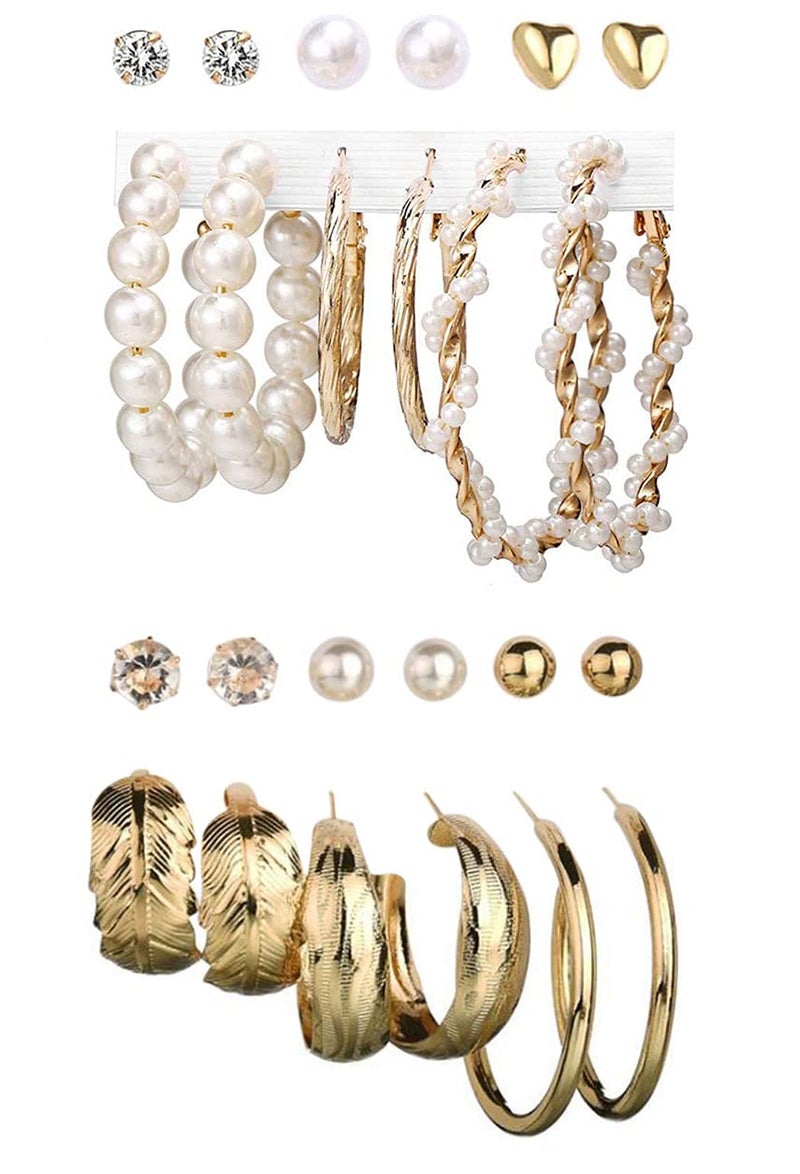 YouBella Fashion Jewellery Gold Plated Ear rings Combo of Earrings for Girls and Women (Style 6) - Image 1