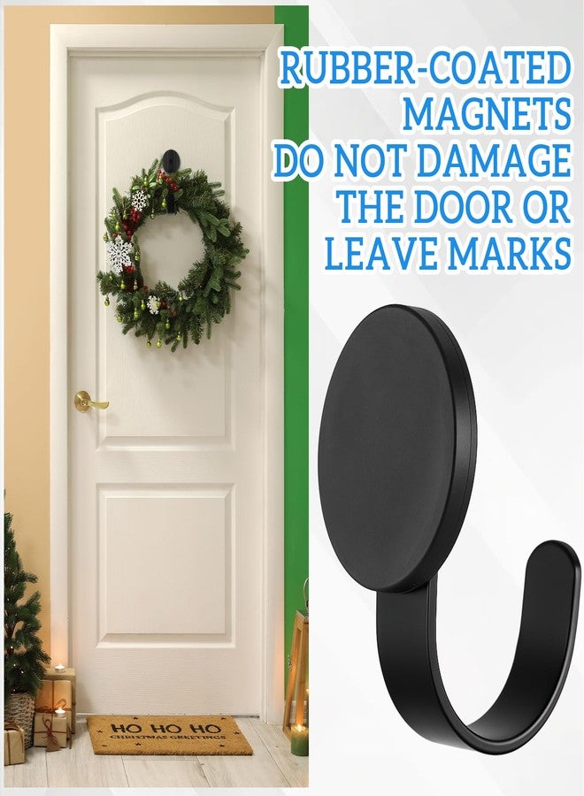 Pelopy 2 Pcs Magnetic Hanger Heavy Duty Magnetic Wreath Hook for Metal Door Window Refrigerator Office Kitchen Valentines Holiday Party Decoration - Image 5