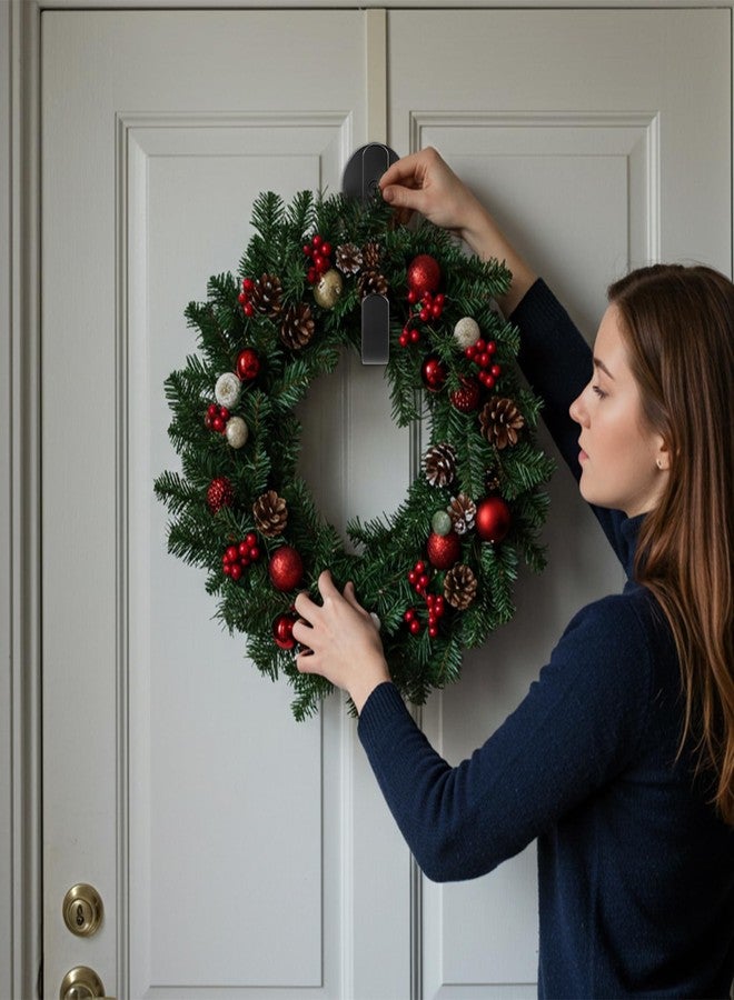 Pelopy 2 Pcs Magnetic Hanger Heavy Duty Magnetic Wreath Hook for Metal Door Window Refrigerator Office Kitchen Valentines Holiday Party Decoration - Image 3