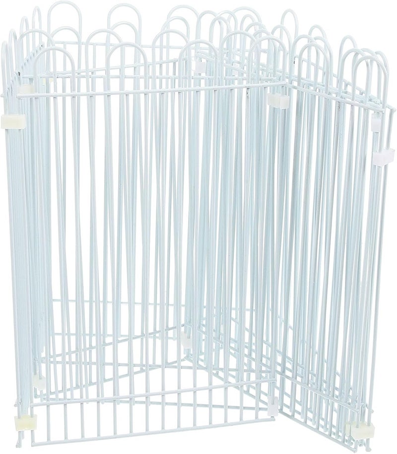 Outanaya Small Pet Playpen Fence 12-Panel White Metal Hamster Gate Pet Isolation Safety Pen Indoor Use for Small Animals and Hamsters - Image 1