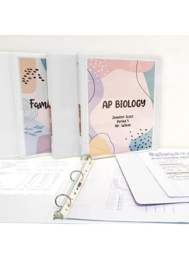 Bazic Products - Bazic 3 Ring Binder 1 Economy View Binders Organizer White Round Ring Hold 175 Sheets Paper For School Office Home 1Count - Image 1