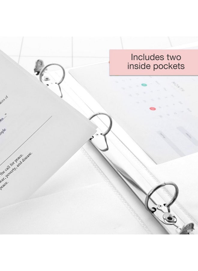 Bazic Products - Bazic 3 Ring Binder 1 Economy View Binders Organizer White Round Ring Hold 175 Sheets Paper For School Office Home 1Count - Image 1