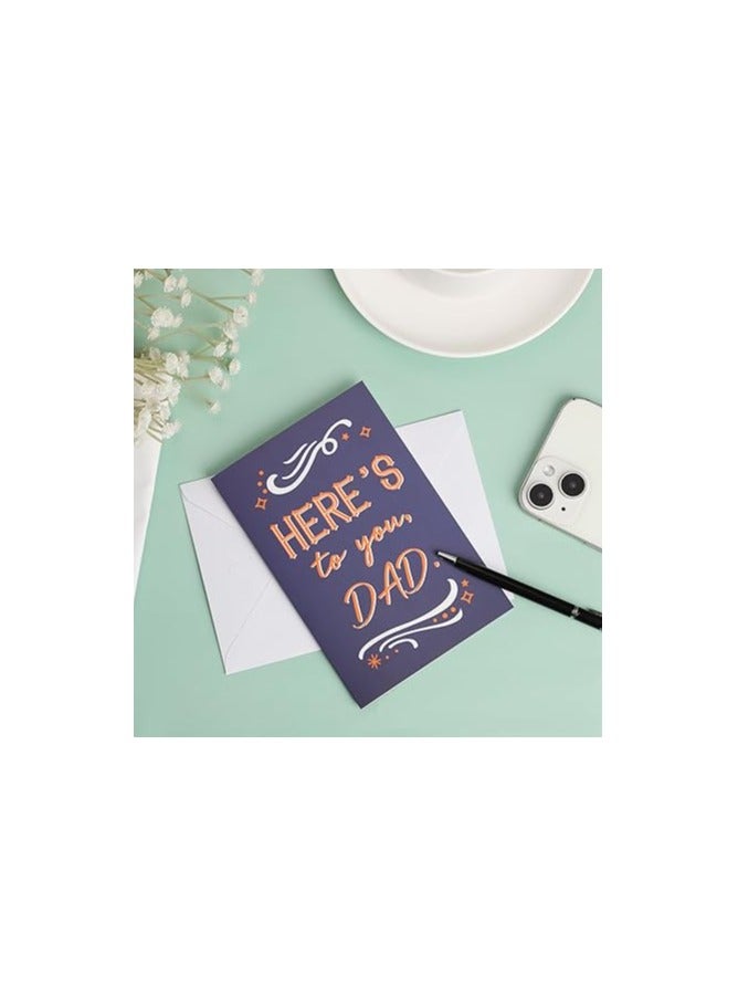 بطاقة عيد الأب، بطاقة عيد الأب السعيد مع مغلفات وملصقات ختم الختم، بطاقة تهنئة عيد الأب القابلة للمطوية أفضل بطاقة عيد ميلاد الأب لهدايا عيد ميلاد الأب (النمط 1) - Image 2