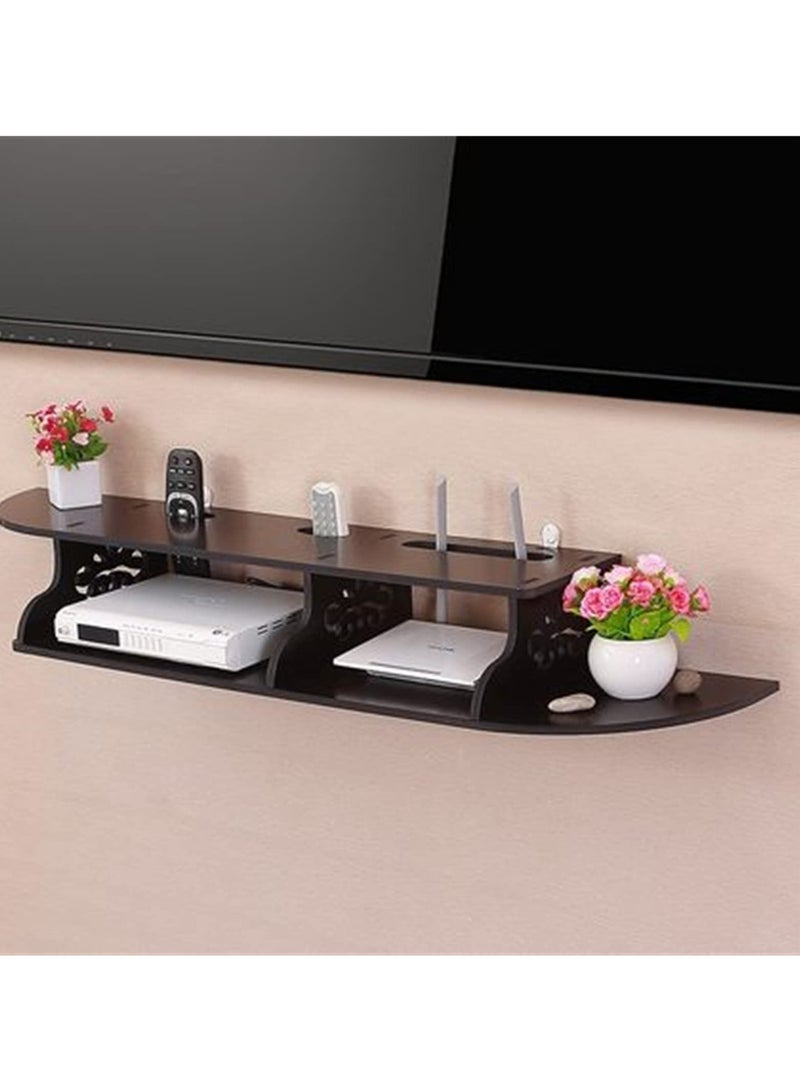 كي واي دي خزانة تلفزيون منزلية بسيطة، خزانة تلفزيون جدارية، رف جدار بنمط شبكة، رف صندوق استقبال، مناسب لعرض المجموعات. - Image 1