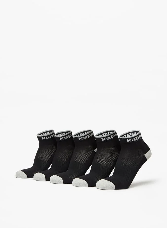 كابا Men's Logo Print Crew Length Sports Socks - Set of 5