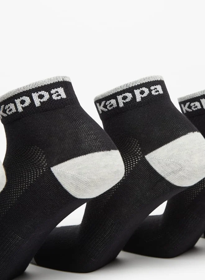 كابا Men's Logo Print Crew Length Sports Socks - Set of 5