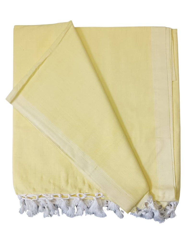 Bunkaar The Handloom Story 100% Organic Cotton Silky Soft Beautiful Plain Bhagalpuri Summer Chadar/TopSheet/Comforter (Size- 245cm X 130cm) - Image 2