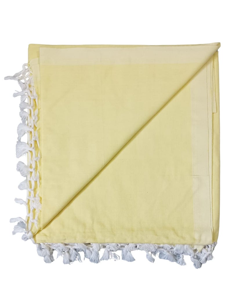 Bunkaar The Handloom Story 100% Organic Cotton Silky Soft Beautiful Plain Bhagalpuri Summer Chadar/TopSheet/Comforter (Size- 245cm X 130cm) - Image 1
