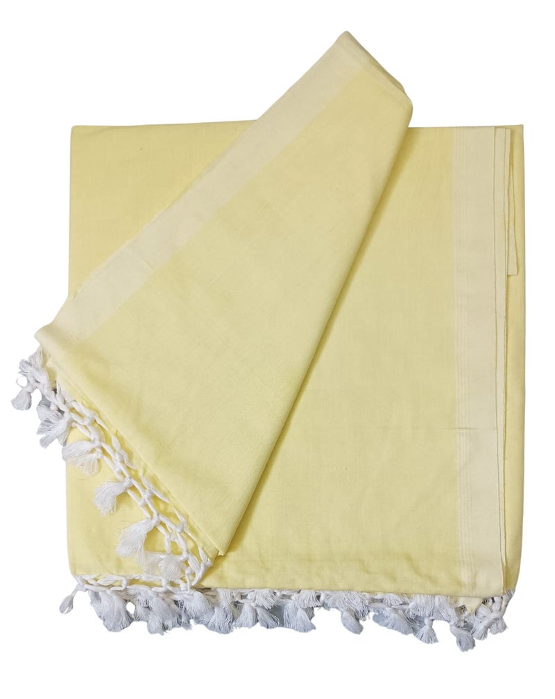 Bunkaar The Handloom Story 100% Organic Cotton Silky Soft Beautiful Plain Bhagalpuri Summer Chadar/TopSheet/Comforter (Size- 245cm X 130cm) - Image 3