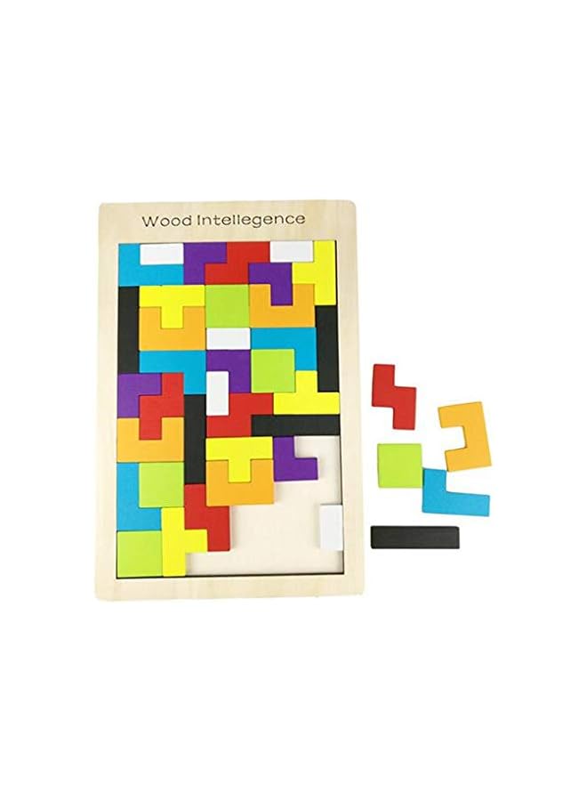 erorex لعبة تيتريس الخشبية 40 قطعة ألغاز ذهنية للأطفال