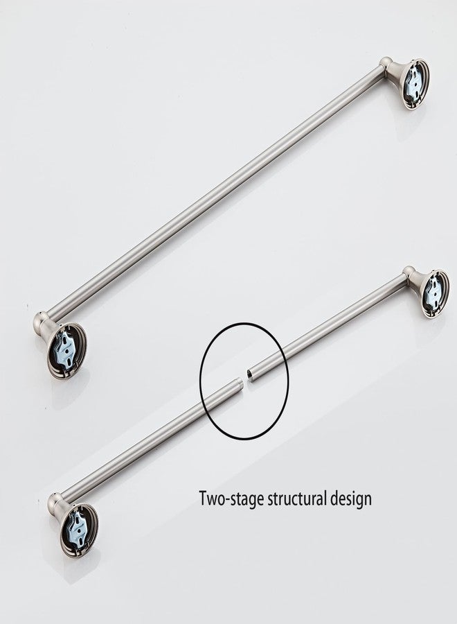 BTHRMHW 4-Piece Towel Bar Set, 24 Inch Towel Racks for Bathroom Wall Mounted in Brushed Nickel, SUS304 Stainless Steel Complete Bathroom Hardware - Image 3