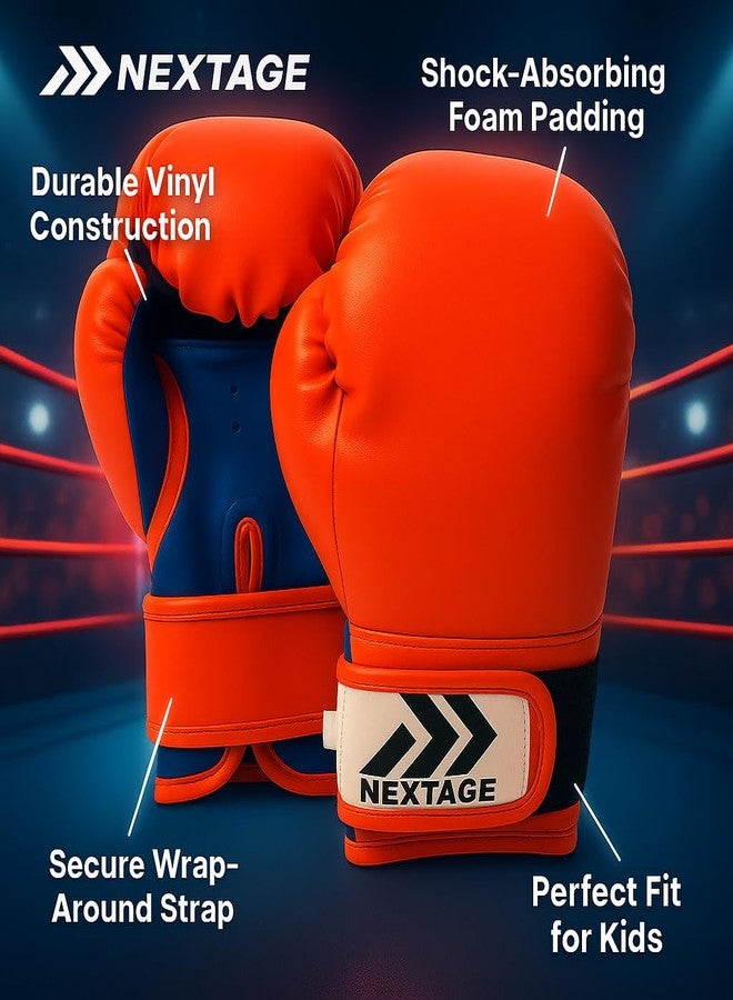 Nextage Kids 4 oz Boxing Gloves for Age 3‑7 | Lightweight PU Vinyl Training Gloves with Foam Padding & Wrap‑Around Strap | Boxing Gloves for Children’s Sparring & Punching Bag Practice - Image 3