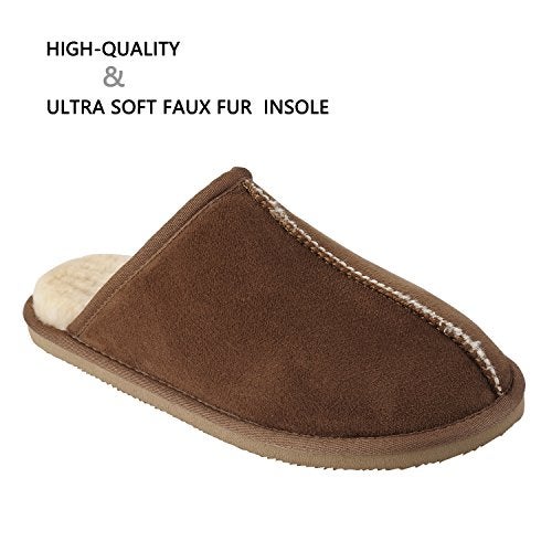 CLPP'LI Mens Slip on Slippers - Tan - 12 - Image 2