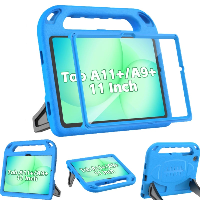 BMOUO Kids Case for Samsung Galaxy Tab A11+ Plus 11â€ 2026/A9+ Plus 11 Inch 2023, with Screen Protector, Shockproof Lightweight Stand Handle Samsung Galaxy Tab A11 Plus/A9 Plus Case for Kids, Blue - Image 1
