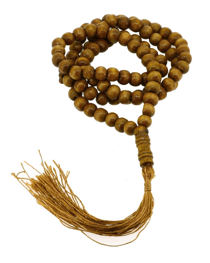 Mandala Crafts Mandala Crafts Wood Tasbih Prayer Beads - Misbaha Beads Muslim Prayer Beads for Men and Women - Wooden Islamic Prayer Beads Tasbih Beads Necklace  - Image 1