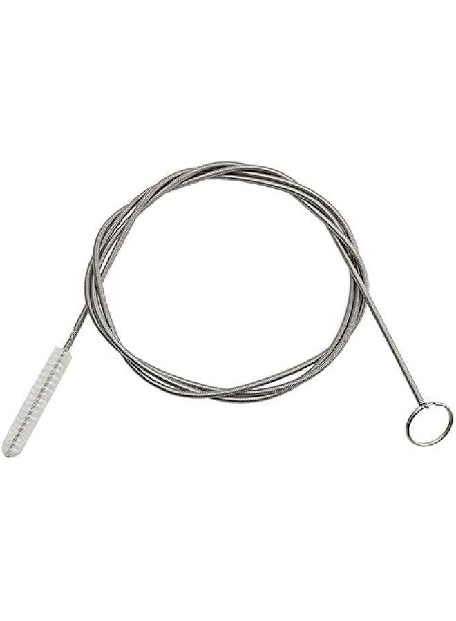 Flexible 155CM Long Drain Brush for Fridge, Tube, Straw, Aquarium, and Filter Cleaning White Spiral Nylon Spring Tool  - Image 1