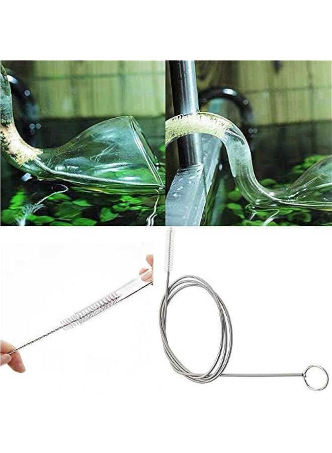 Flexible 155CM Long Drain Brush for Fridge, Tube, Straw, Aquarium, and Filter Cleaning White Spiral Nylon Spring Tool  - Image 3