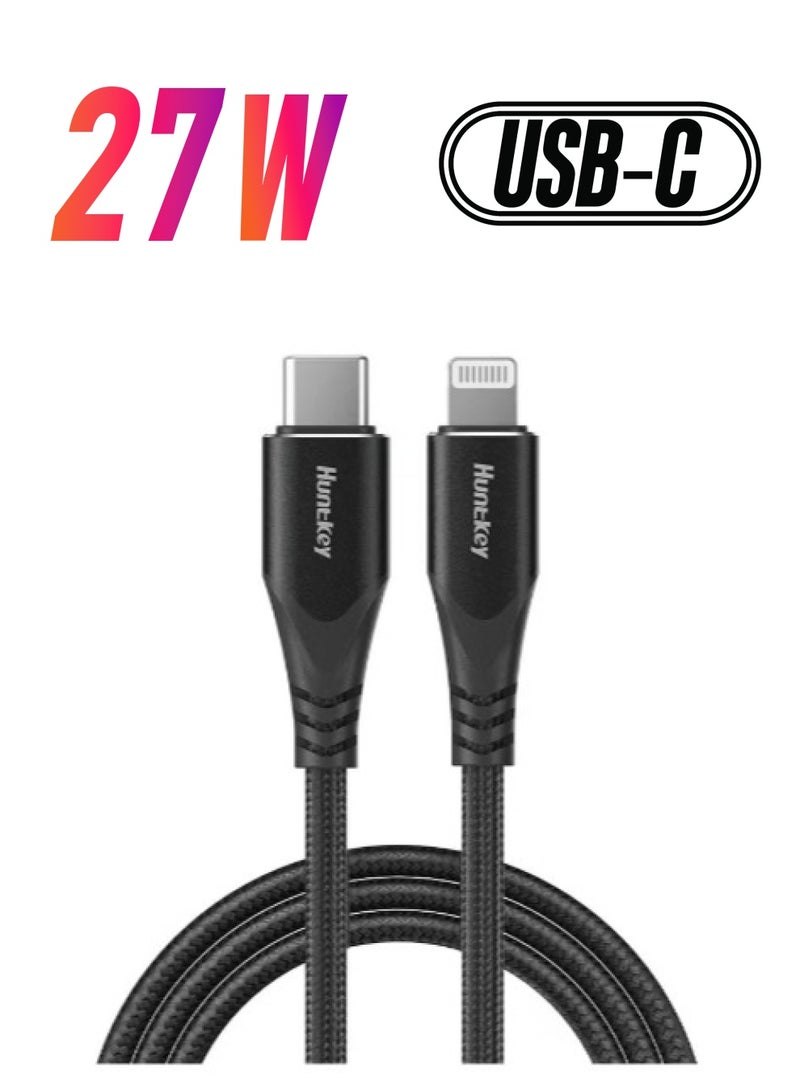 هانتكي كابل شحن سريع من Huntkey USB C إلى Lightning، معتمد من MFI - Image 1