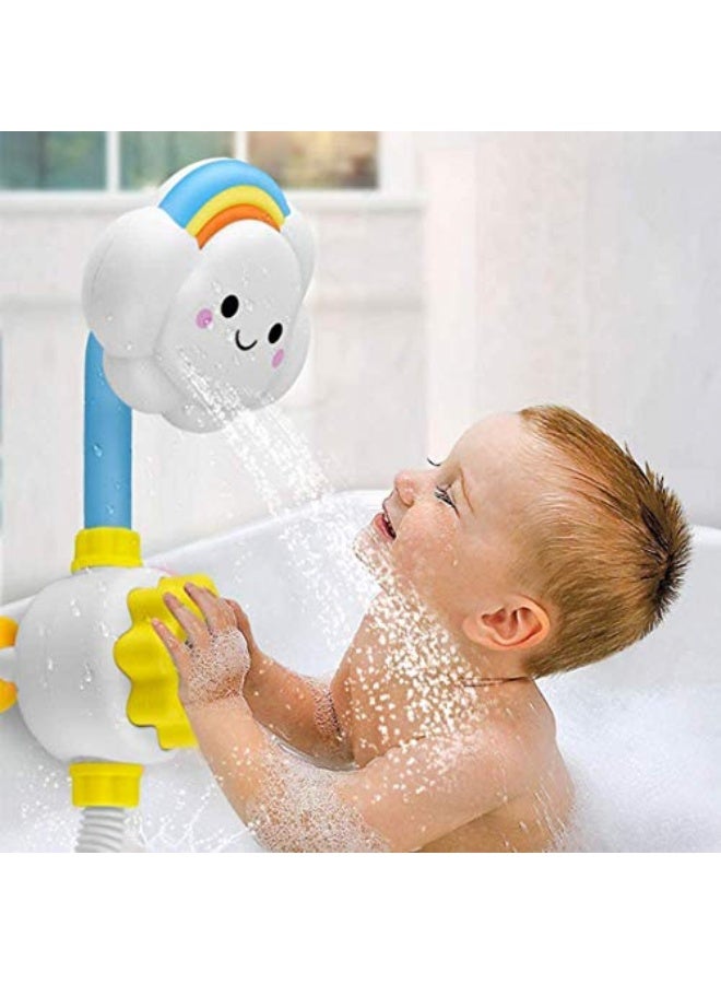 ألعاب الاستحمام للأطفال الصغار لعبة الاستحمام للأطفال الرضع رذاذ الاستحمام لعبة الاستحمام المائي صنبور الاستحمام المائي الجميل على شكل سحابة قوس قزح للأطفال الصغار ألعاب الاستحمام للأطفال الرضع على شكل سحابة - Image 1