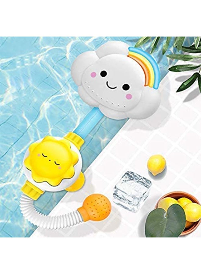 ألعاب الاستحمام للأطفال الصغار لعبة الاستحمام للأطفال الرضع رذاذ الاستحمام لعبة الاستحمام المائي صنبور الاستحمام المائي الجميل على شكل سحابة قوس قزح للأطفال الصغار ألعاب الاستحمام للأطفال الرضع على شكل سحابة - Image 3