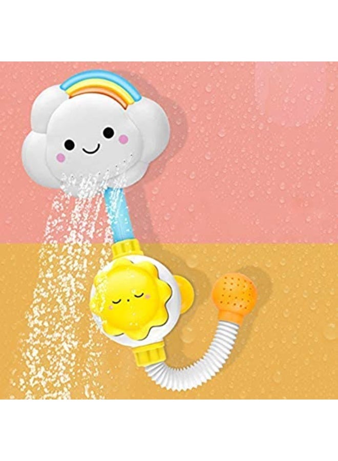 ألعاب الاستحمام للأطفال الصغار لعبة الاستحمام للأطفال الرضع رذاذ الاستحمام لعبة الاستحمام المائي صنبور الاستحمام المائي الجميل على شكل سحابة قوس قزح للأطفال الصغار ألعاب الاستحمام للأطفال الرضع على شكل سحابة - Image 2